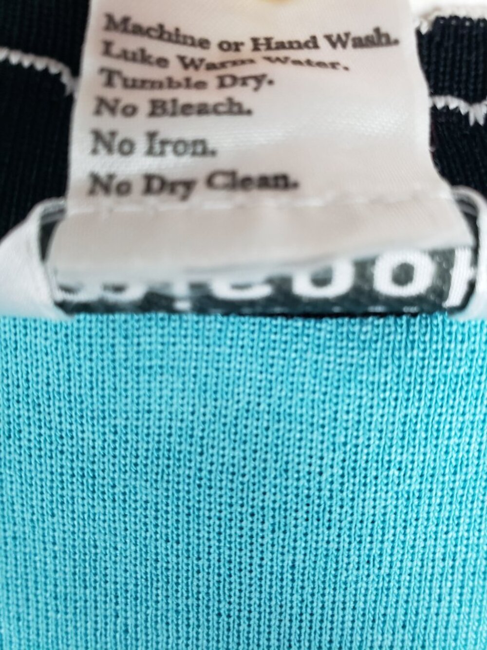Exclusively Misook Twinset Teal Aqua Black Scalloped Jewels Womens L/XL - Picture 10 of 12